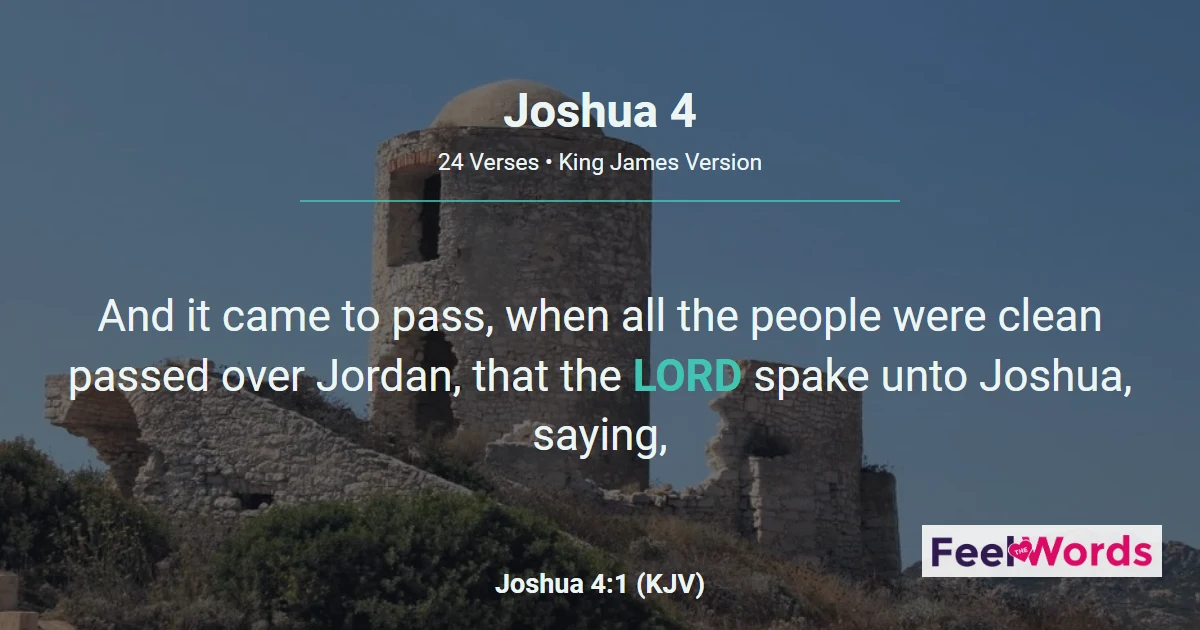 Joshua Chapter 4 (KJV)