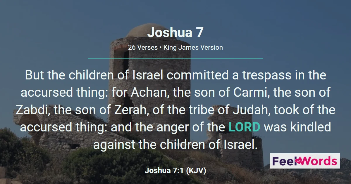 Joshua Chapter 7 (KJV)