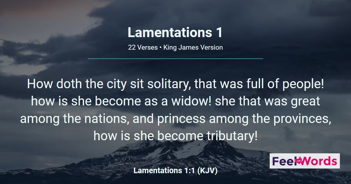 Lamentations Chapter 1 (KJV)