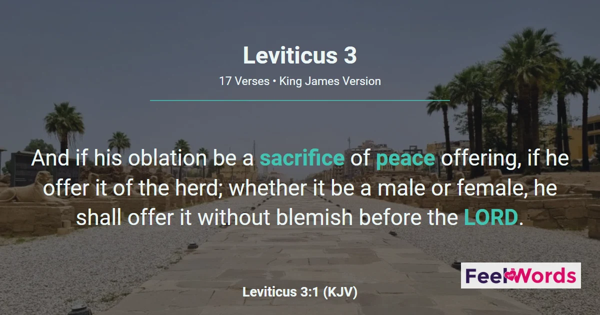 Leviticus Chapter 3 (KJV)
