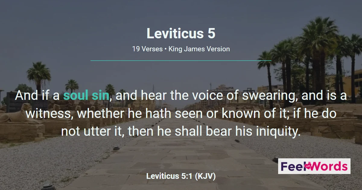 Leviticus Chapter 5 (KJV)