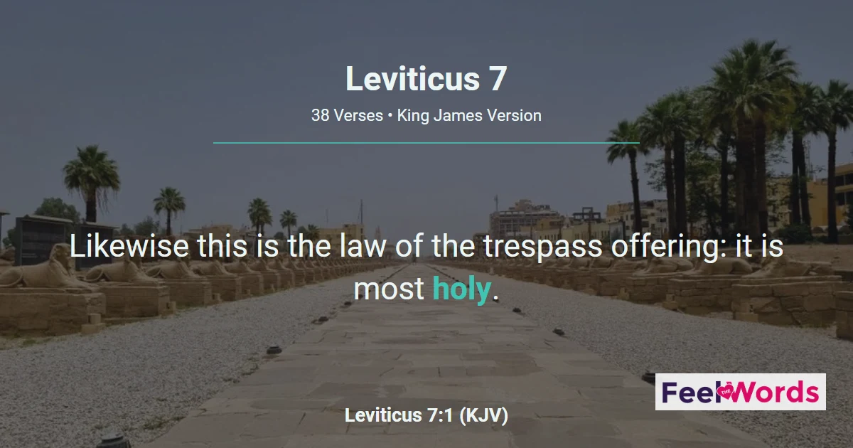 Leviticus Chapter 7 (KJV)