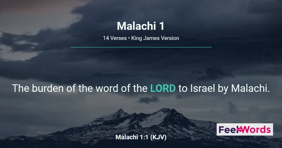 Malachi Chapter 1 (KJV)