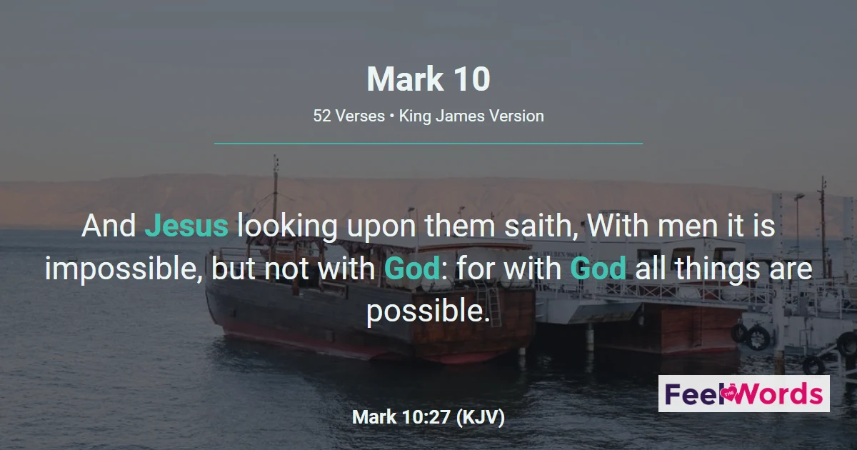 Mark Chapter 10 (KJV)