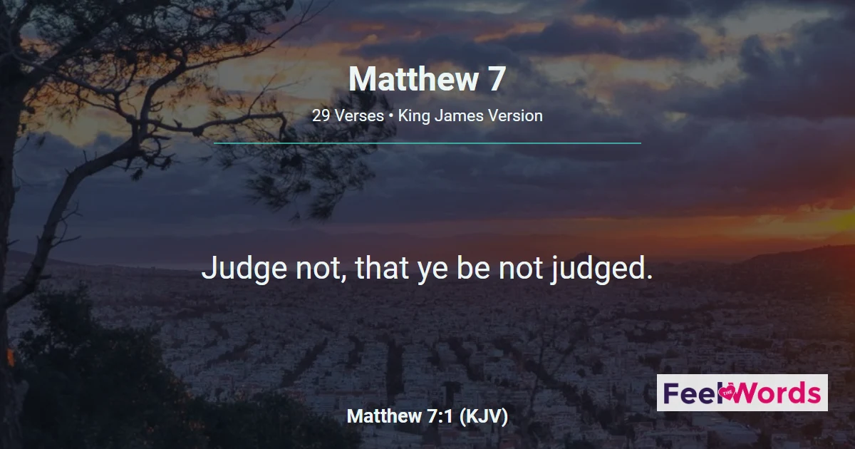 Matthew Chapter 7 (KJV)