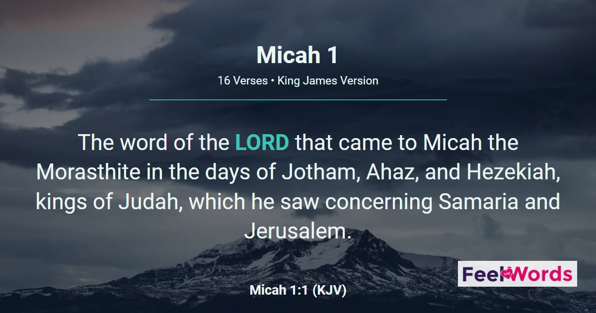 Micah Chapter 1 (KJV)