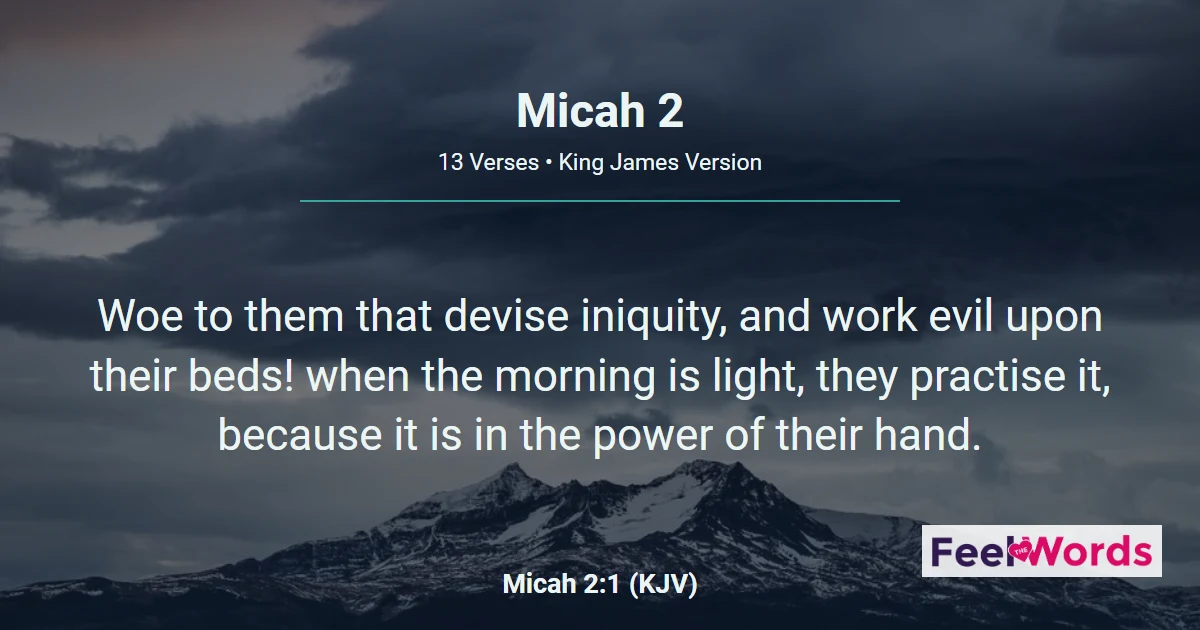 Micah Chapter 2 (KJV)