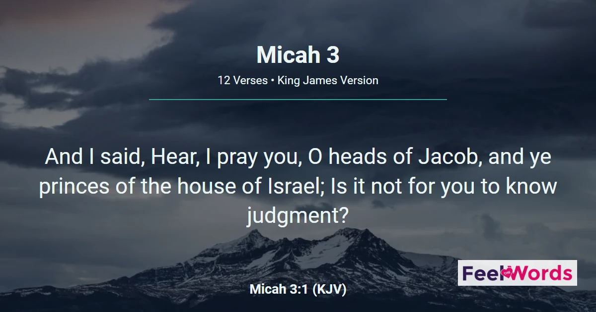 Micah Chapter 3 (KJV)