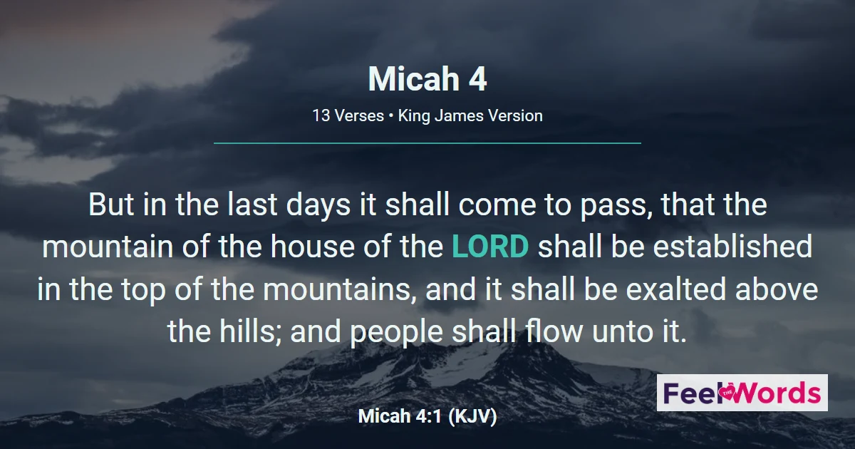 Micah Chapter 4 (KJV)