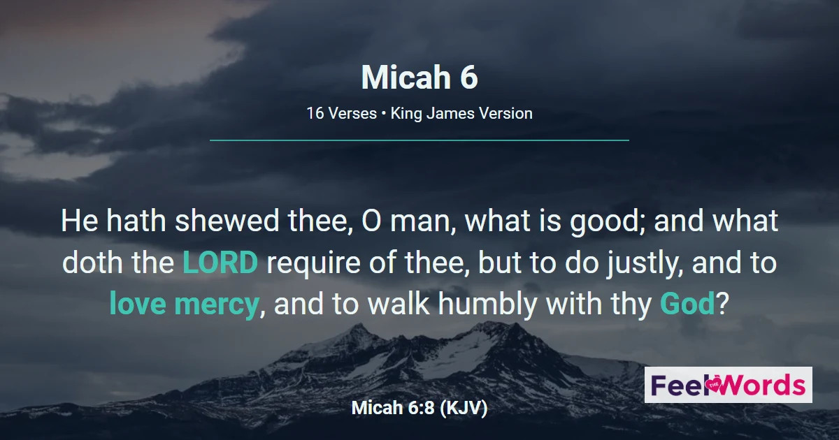 Micah Chapter 6 (KJV)
