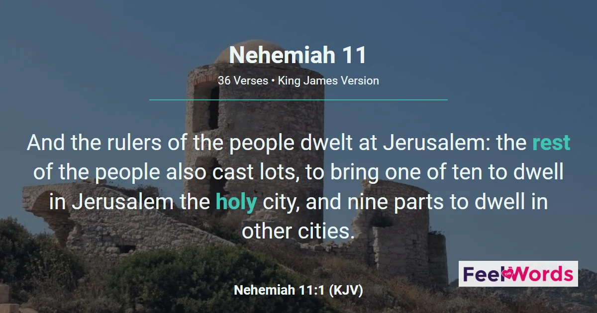 Nehemiah Chapter 11 (KJV)