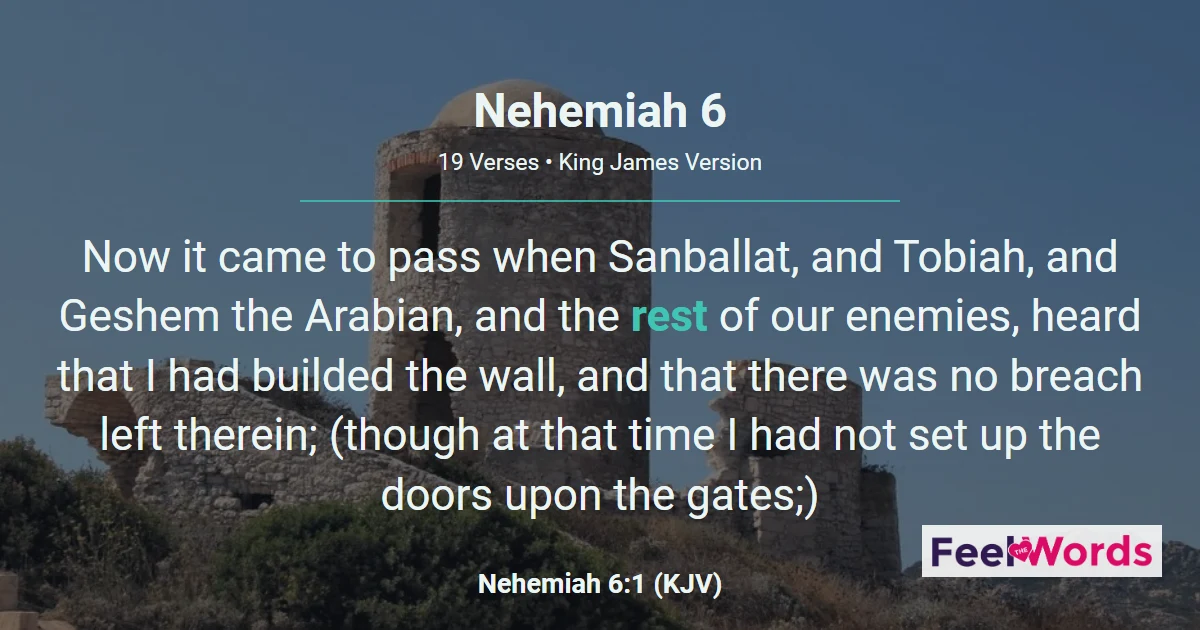 Nehemiah Chapter 6 (KJV)