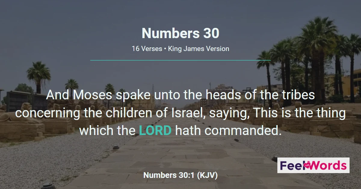Numbers Chapter 30 (KJV)