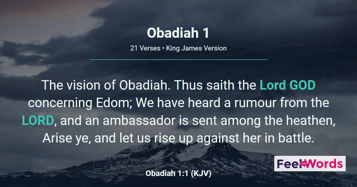 Obadiah Chapter 1 (KJV)