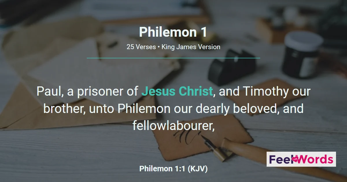 Philemon Chapter 1 (KJV)