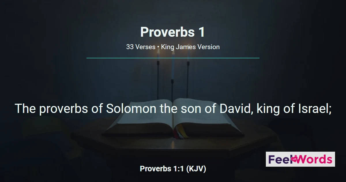 Proverbs Chapter 1 (KJV)