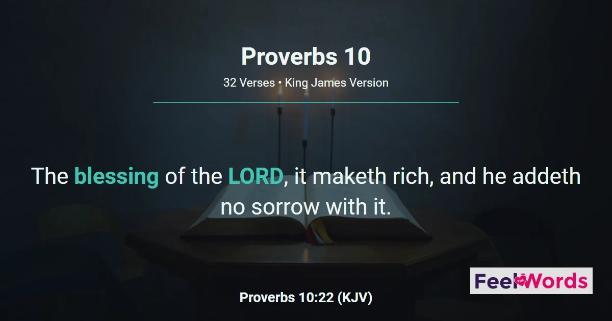 Proverbs Chapter 10 (KJV)