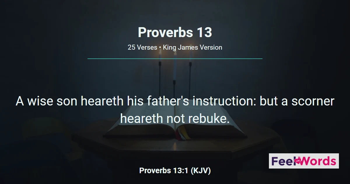 Proverbs Chapter 13 (KJV)