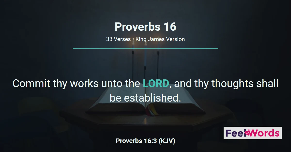 Proverbs Chapter 16 (KJV)
