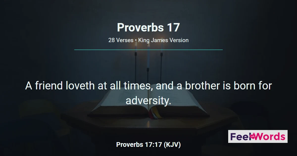 Proverbs Chapter 17 (KJV)