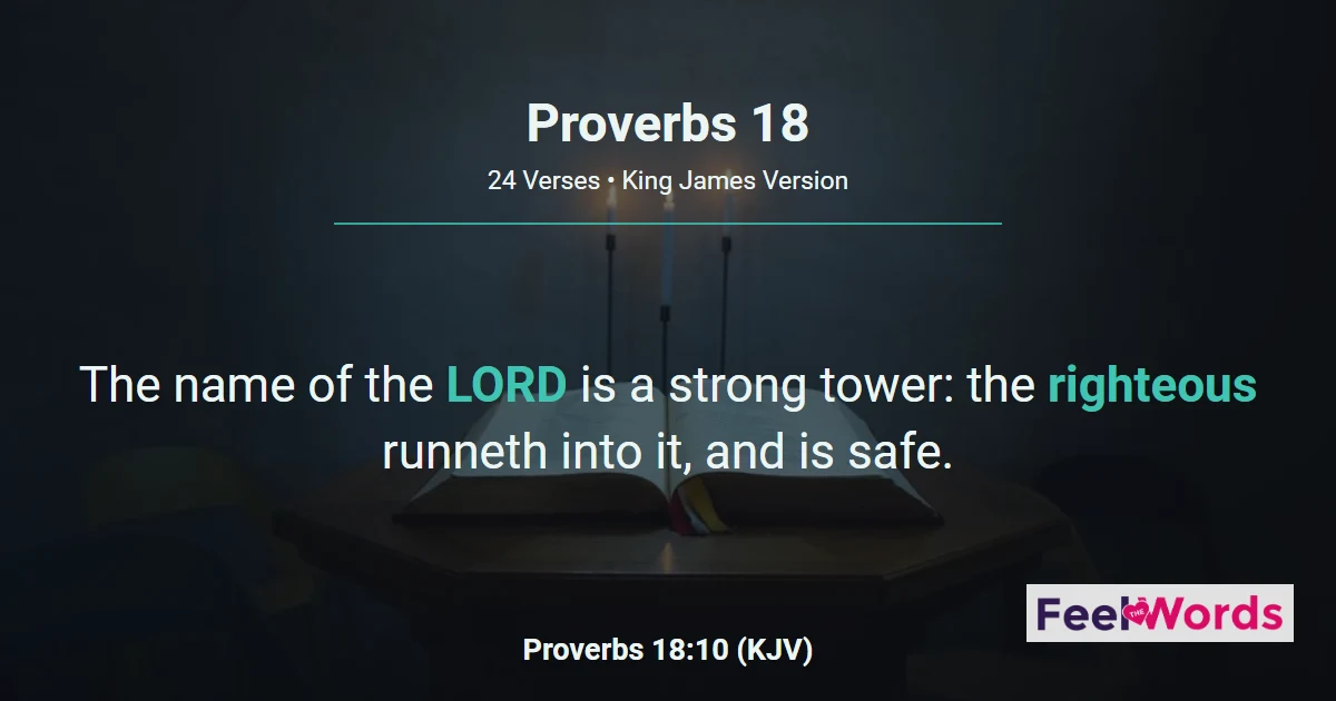 Proverbs Chapter 18 (KJV)