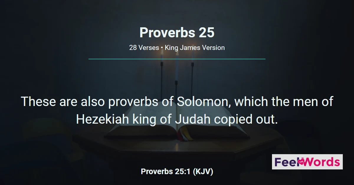 Proverbs Chapter 25 (KJV)