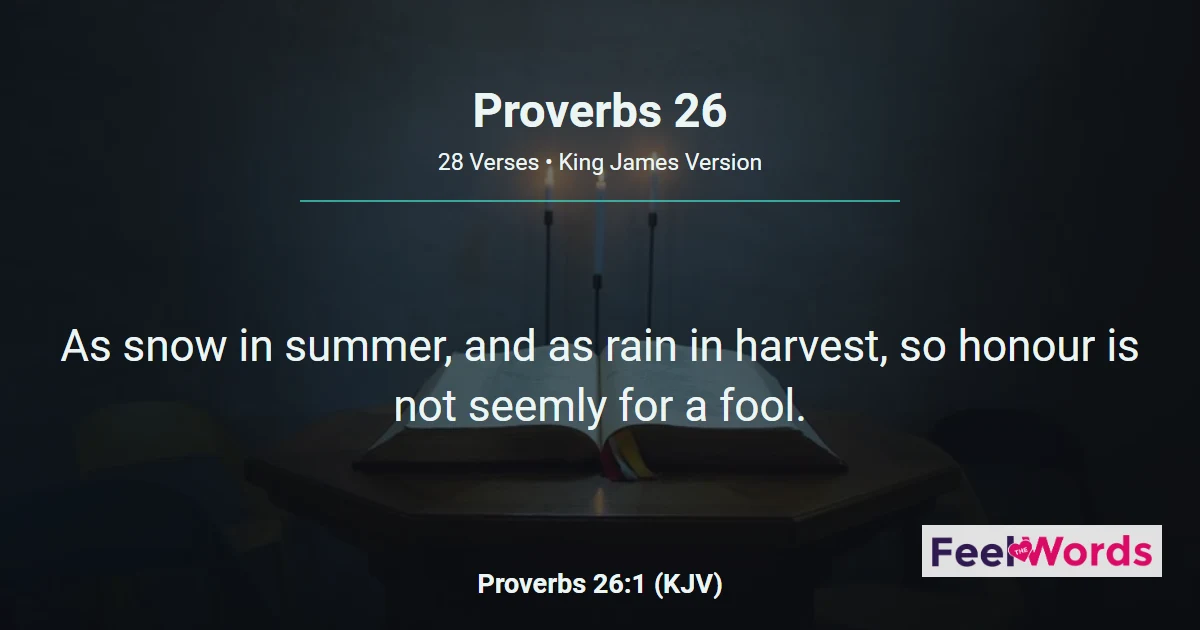 Proverbs Chapter 26 (KJV)