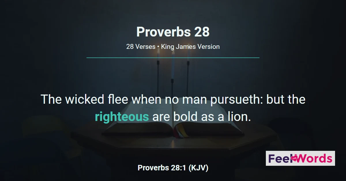 Proverbs Chapter 28 (KJV)