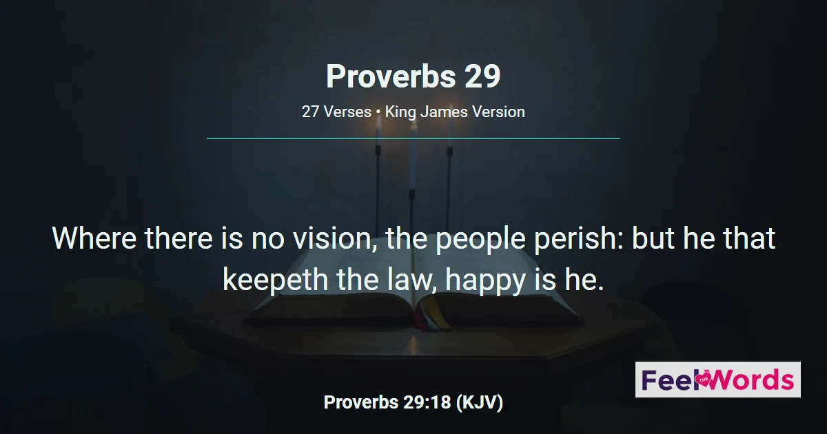 Proverbs Chapter 29 (KJV)