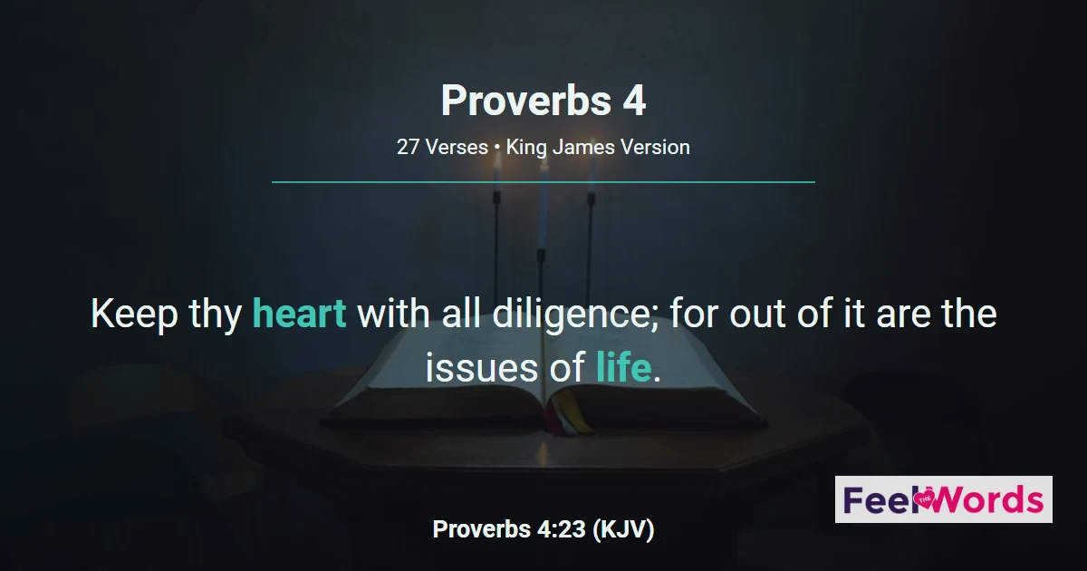Proverbs Chapter 4 (KJV)