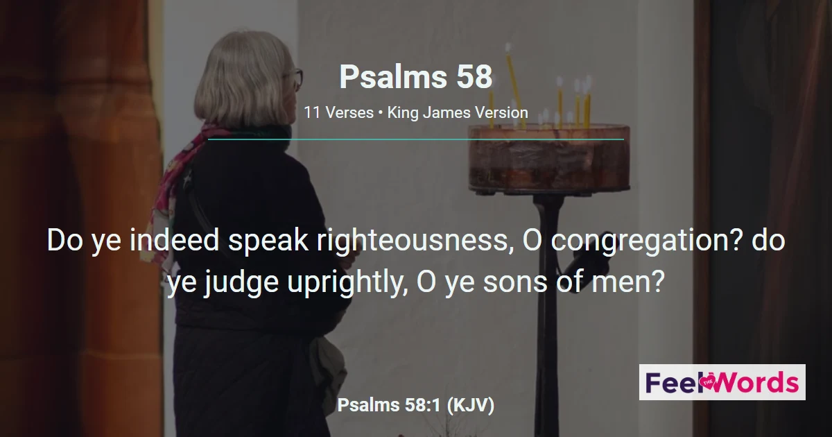 Psalm 58: A Rebuke of Unjust Judges