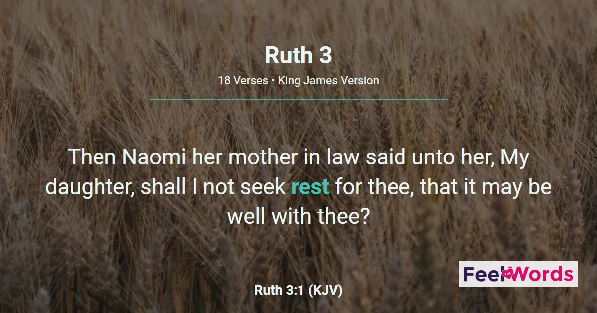 Ruth Chapter 3 (KJV)