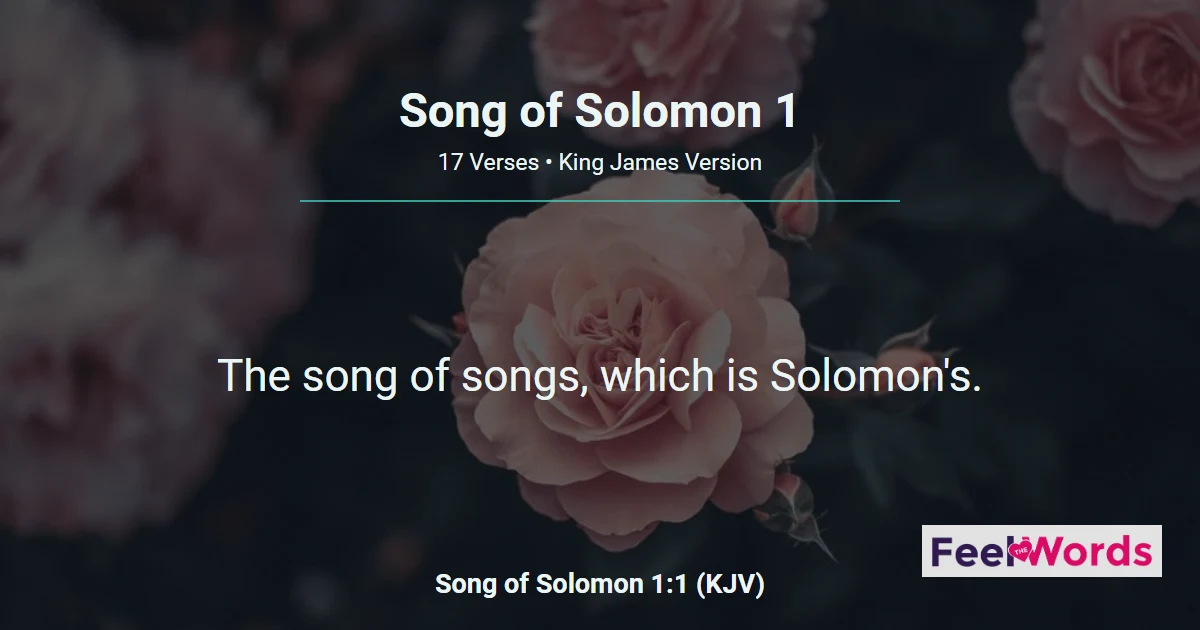 Song of Solomon Chapter 1 (KJV)