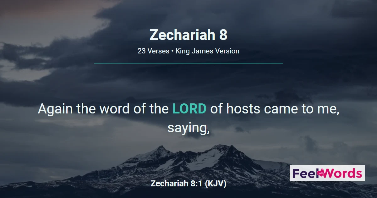 Zechariah Chapter 8 (KJV)