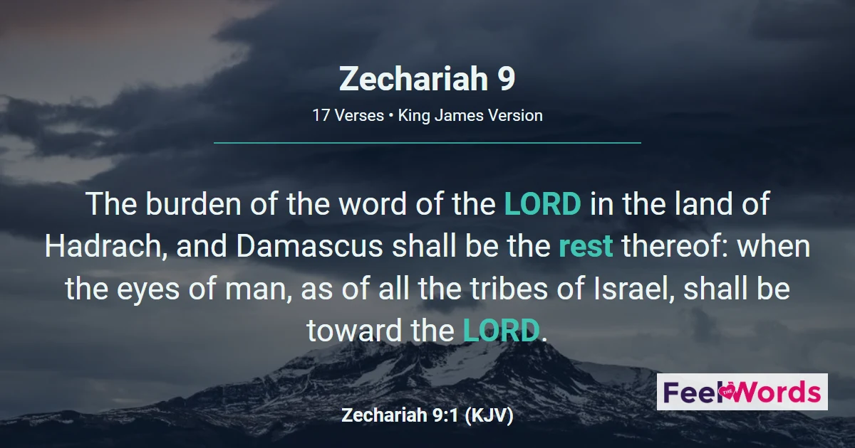 Zechariah Chapter 9 (KJV)