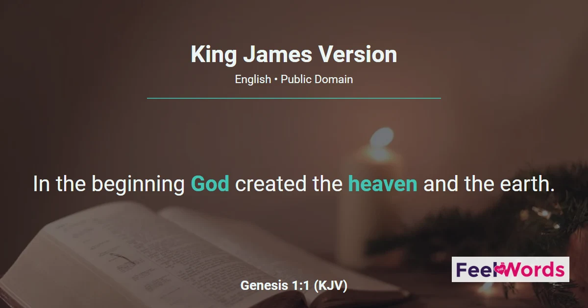 The Bible Books from King James Version (KJV)