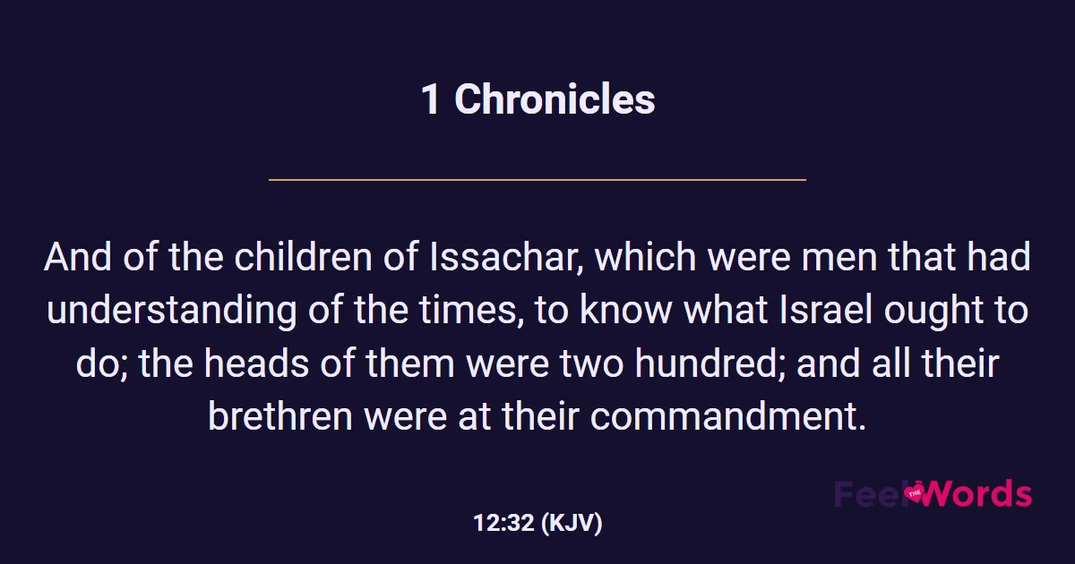 1 Chronicles 12:32