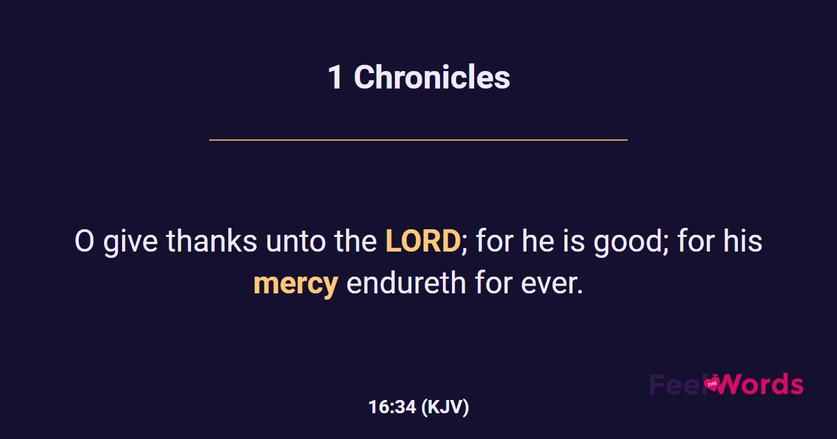 1 Chronicles 16:34