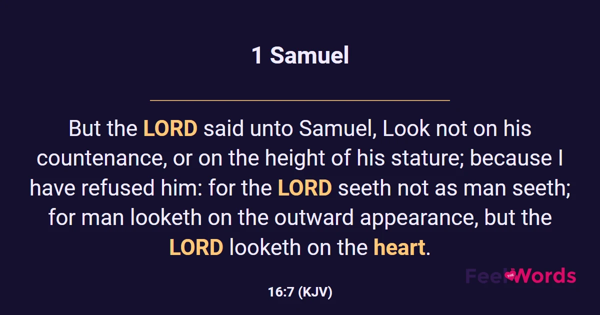 1 Samuel 16:7