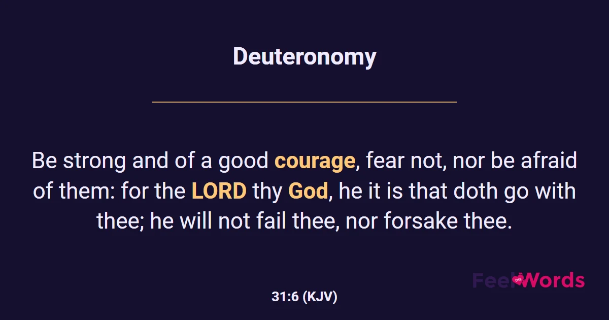 Deuteronomy 31:6