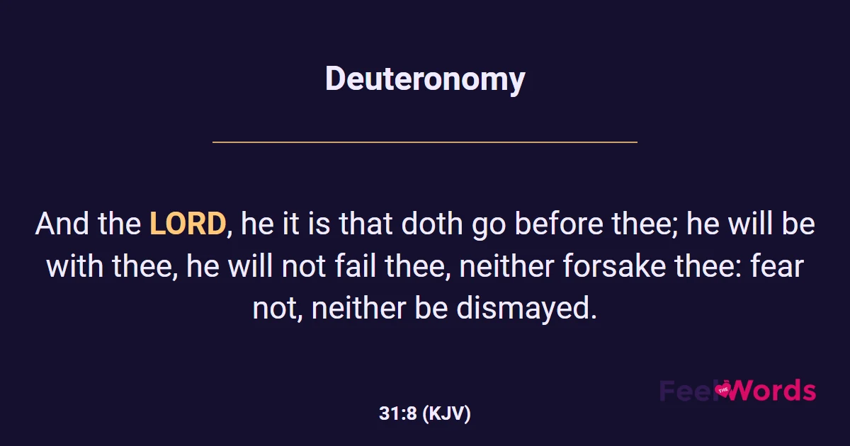 Deuteronomy 31:8
