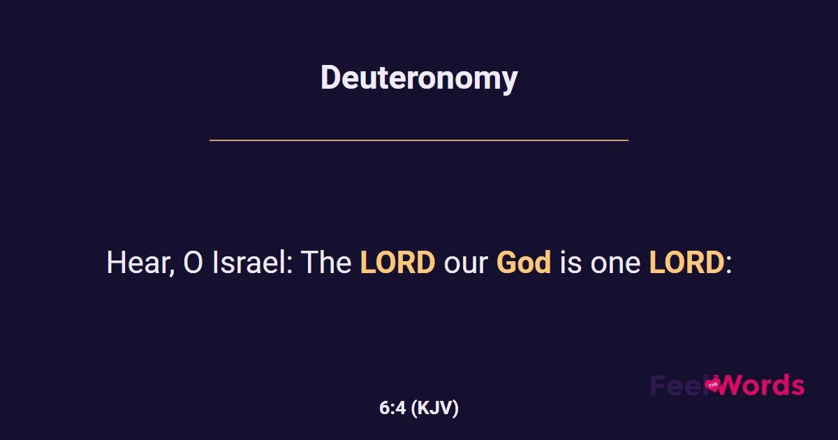 Deuteronomy 6:4