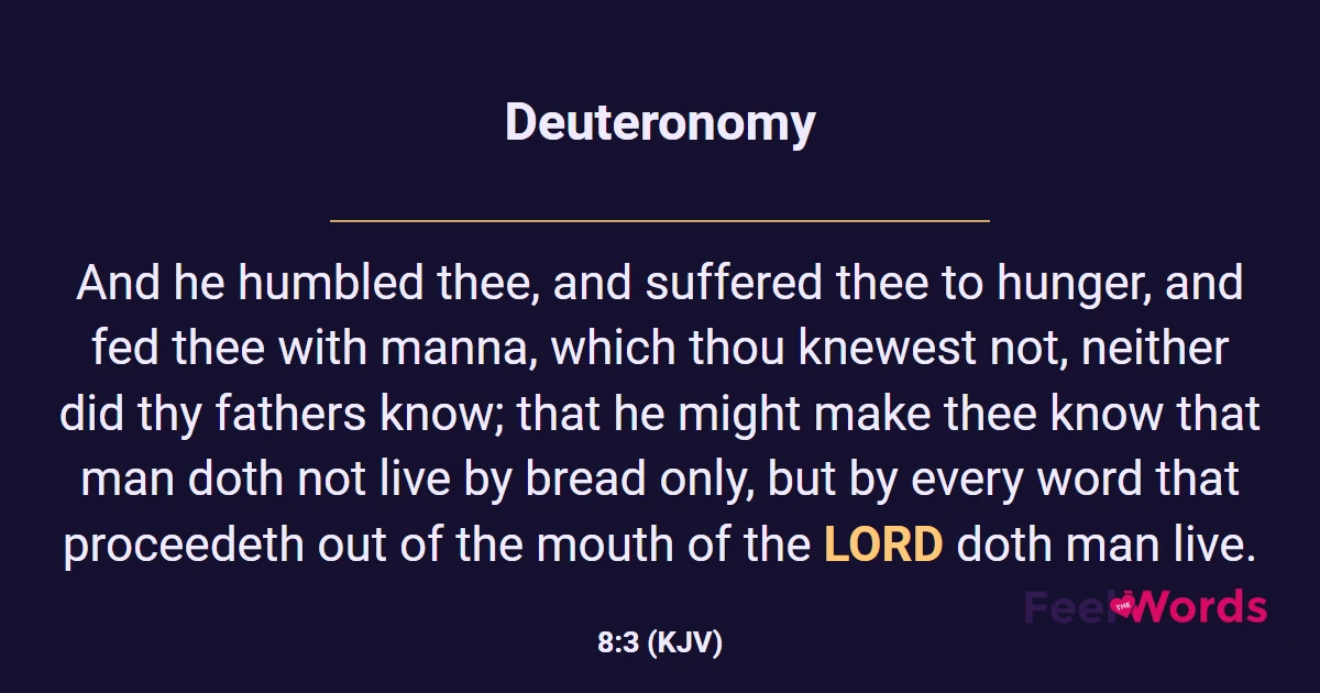 Deuteronomy 8:3