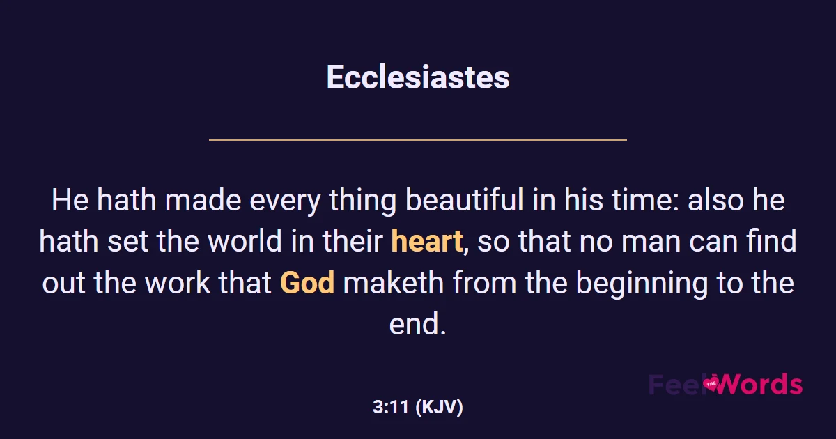 Ecclesiastes 3:11