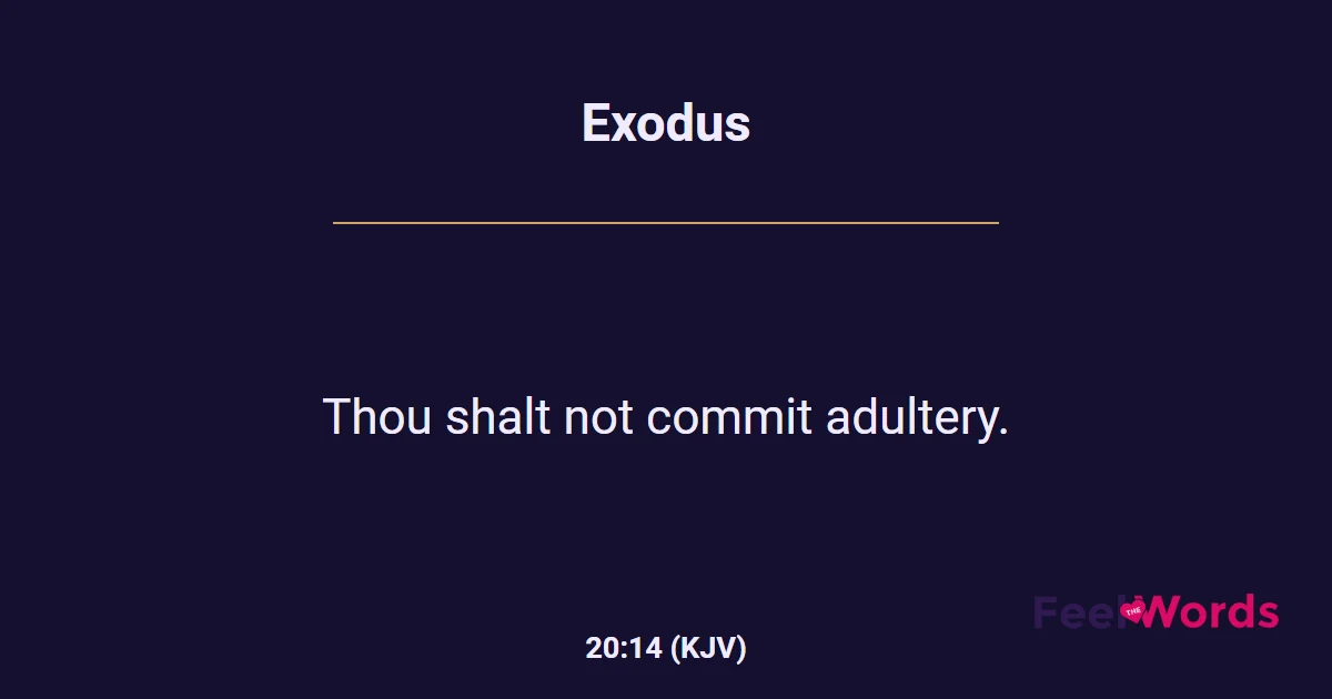 Exodus 20:14