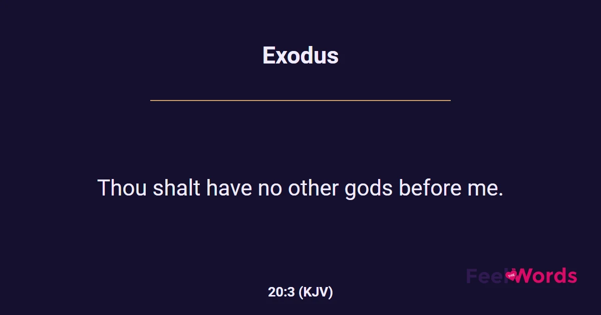 Exodus 20:3