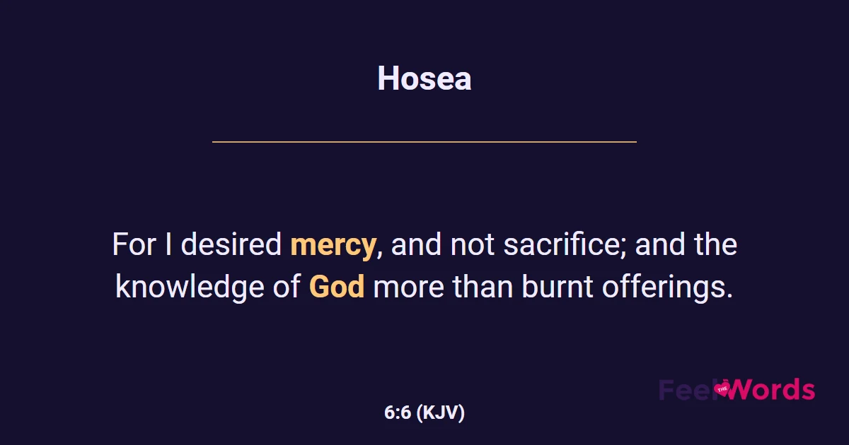 Hosea 6:6