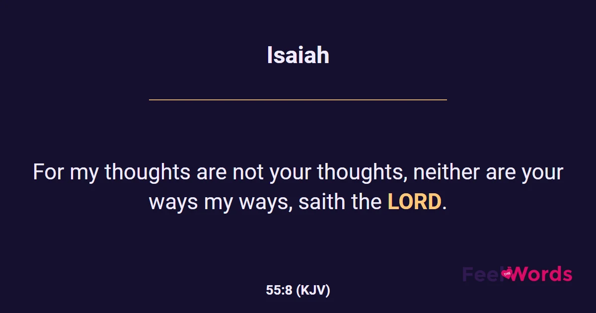 Isaiah 55:8