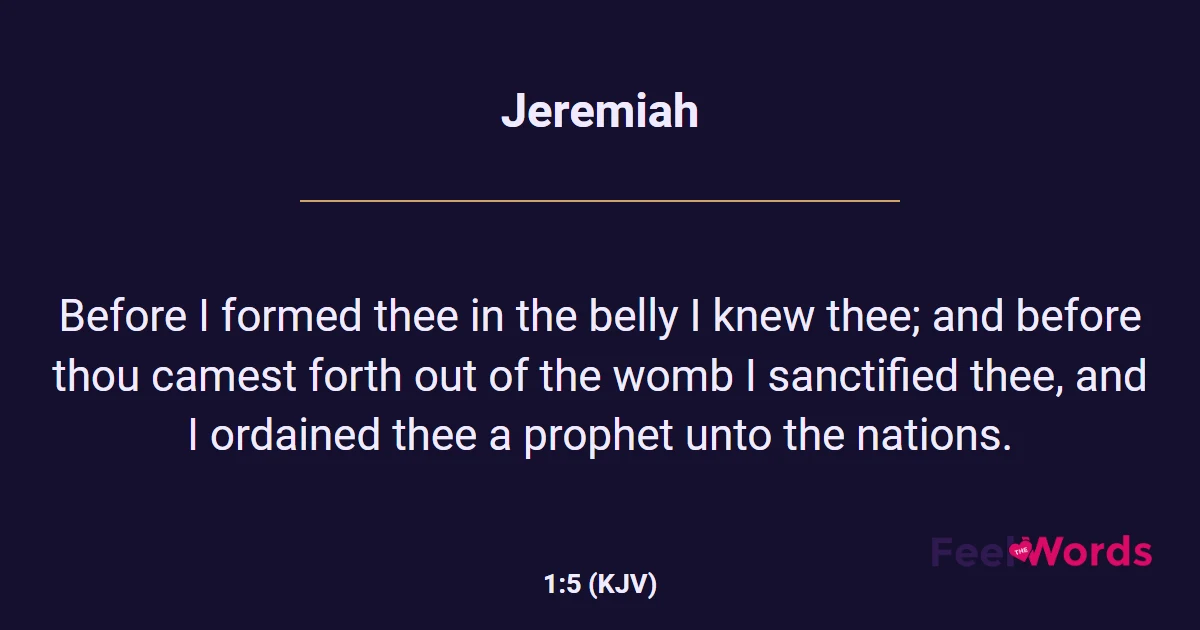 Jeremiah 1:5