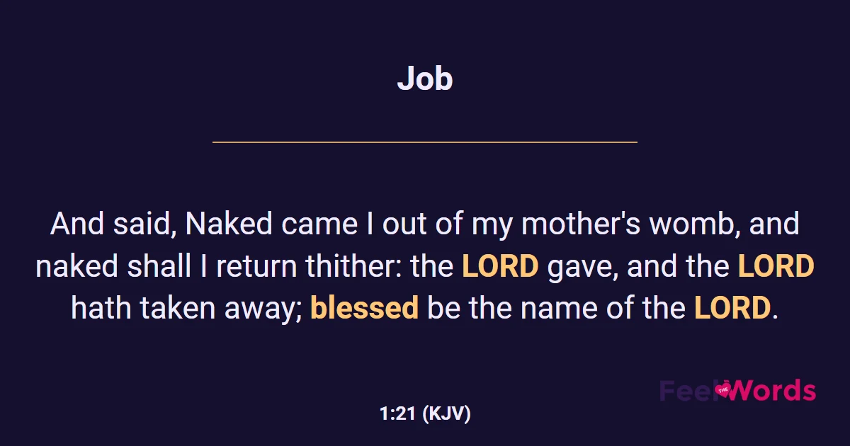 Job 1:21